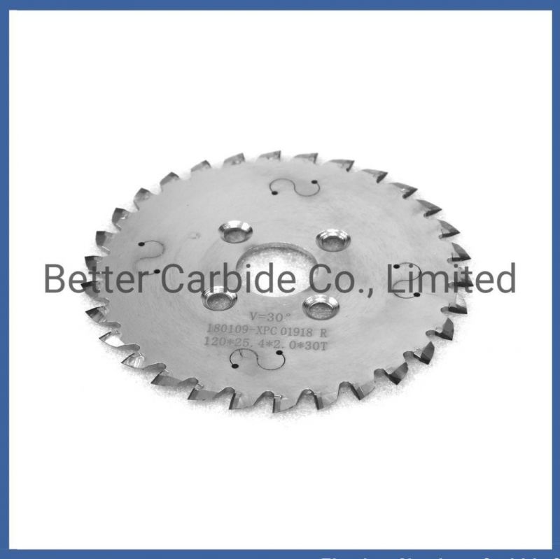 PCB Cemented Tungsten Carbide Saw Blade - Diamond Circular Saw Blade - Customized V-Cut Cutting Blade