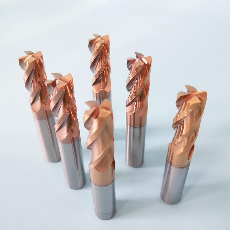 4 Flute Square End Mills Cutter for Aluminum Tngsten Carbide Tools End Mills Used for Matel Wooden Lathe End Mills Cutting Tools 2 Flute HRC45 Degree HRC55