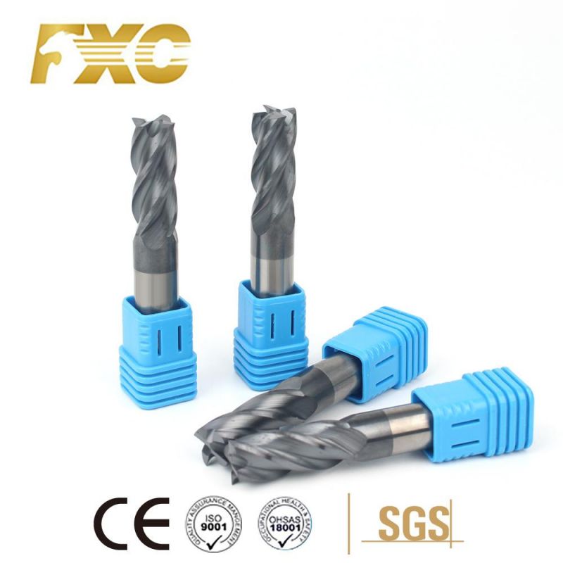 4 Flute HRC45 Solid Carbide End Mill Diamond Cutters