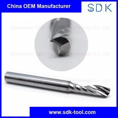 Economy Wholesale Solid Carbide Spiral Single Flute Cutter for Aluminium