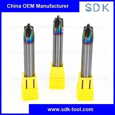 Extend Life Time High Efficiency 4 Flutes Solid Carbide Corner Rounding End Mills with Dlc Coating