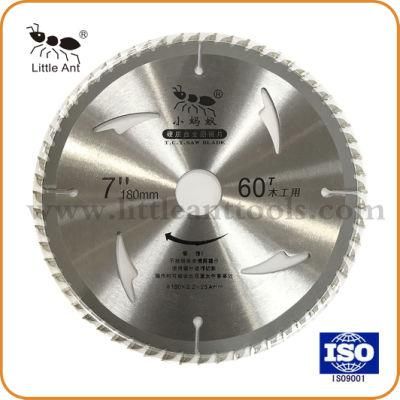 7&quot; 60t Hardware Tools Circular Carbide Cutting Disk Tct Saw Blade for Wood Aluminum