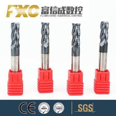 Solid Carbide 4 Flutes Roughing Milling Cutter for Steel