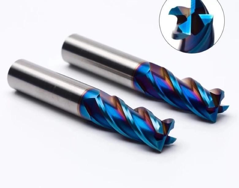 10% Discount Fresa CNC 45/55/63/65 HRC 2/3/4 Flute Square Flat Ball Nose Corner Radius Milling Cutter Cutting Machine Tool Tungsten Solid Carbide End Mill