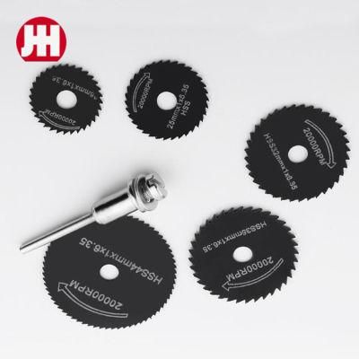 7PCS HSS Rotary Tools Drill Mandrel Mini Circular Saw Blades Cutting Discs Set