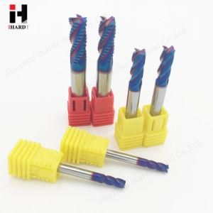 4 Flute Super Micro Grain Solid Carbide Roughing End Mills for Steel HRC65