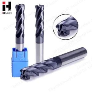 High Hardness Steel 2/4 Flute End Mill with Long Cutting Length HRC45