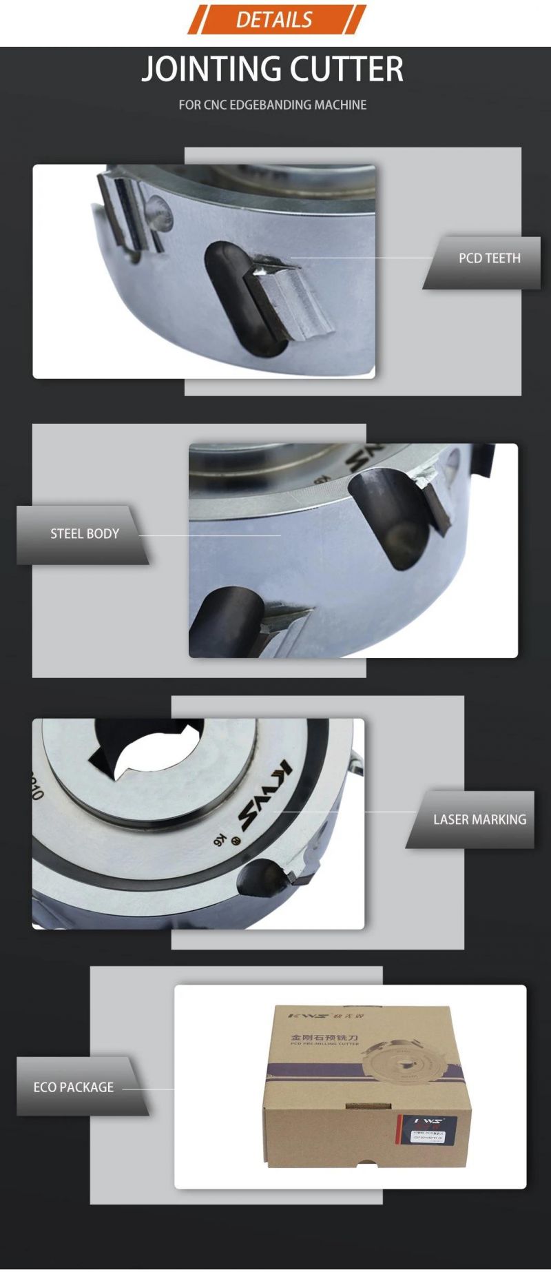 PCD Pre Milling Cutter for Edge Banding Machine Process