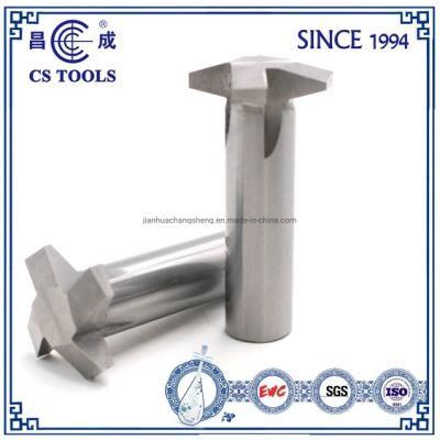 Customized HRC 50 Solid Carbide T-Type 4 Straight Flutes Milling Cutter