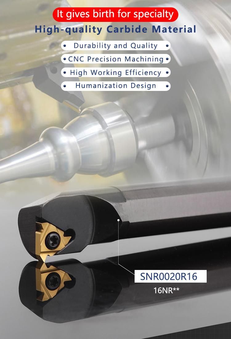 CNC Carbide Threading Cutter High Hardness Cutting Tool Tungsten Carbide Insert 16erag55