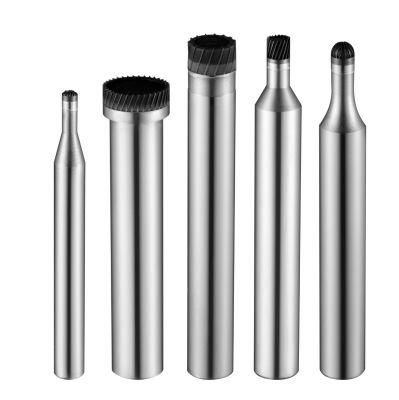 Silvery Grey CNC Machining Service Hardware Tools Electric Milling Cutter Tool Carbide Shank 24 Flute Micro-Edge Ball End Mill