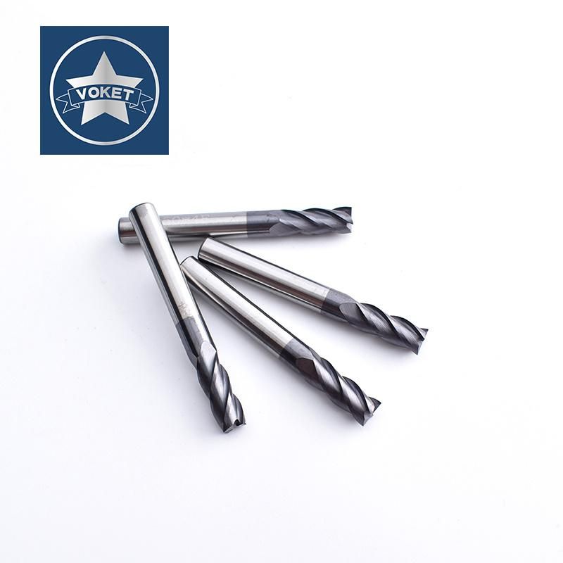 60° Solid Tungsten Carbide End Mill 4 Flutes Square Mills Milling Cutter 1mm 1.5mm 2mm 2.5mm 3mm 4mm 5mm 6mm 8mm 10mm HRC60 for Stainless Steel