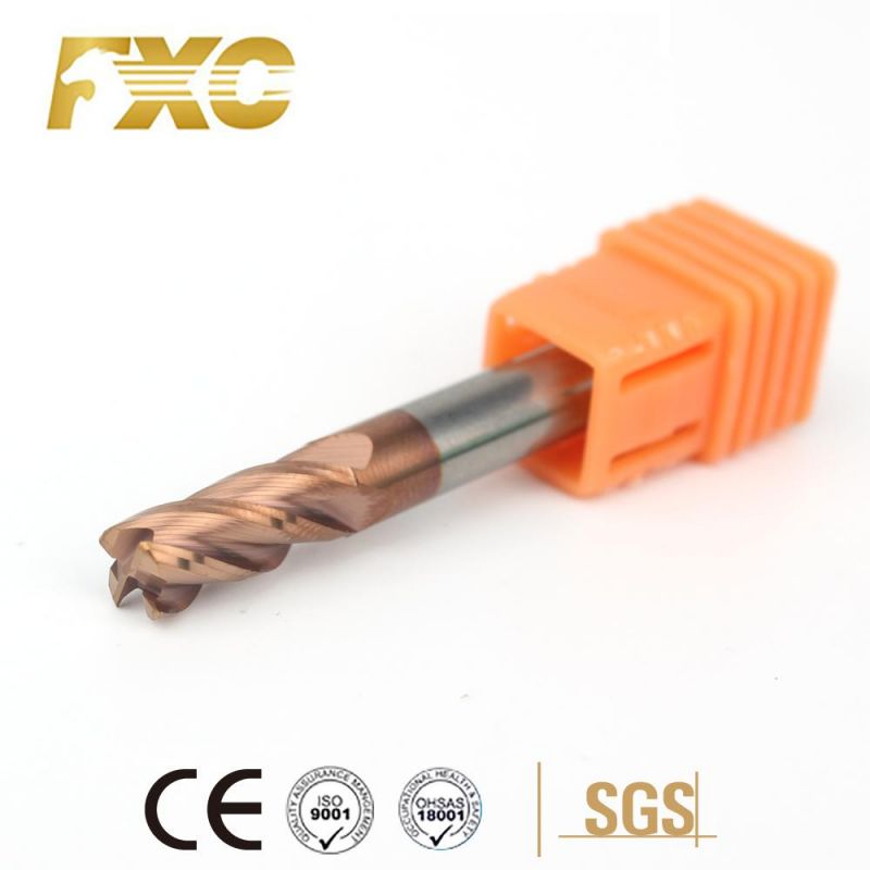 4 Flutes HRC55 Tungsten Carbide Square Milling Cutter