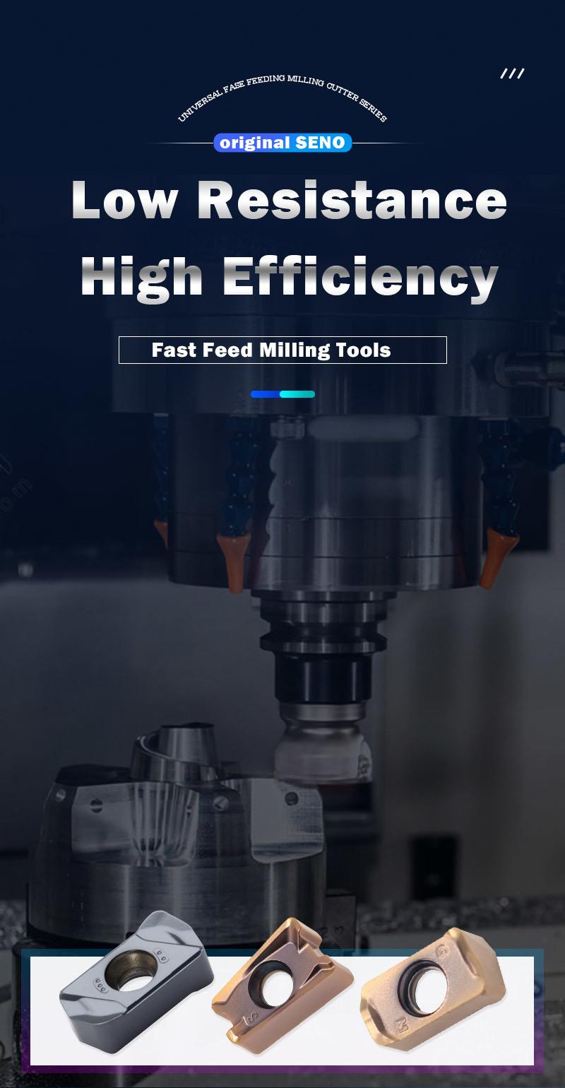 Seno Lathe Machine Milling Tools High Feeding Tungsten Carbide Insert Jdmt090308r
