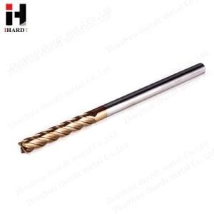 HRC 45-70 Carbide Cutting Tool Solid Carbide End Mills with Long Cutting Edge From Ihardt