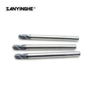 Milling Cutter 8mm 4 Flute R4.0 Ball Nose End Mill Solid Carbide Cutting Tool CNC