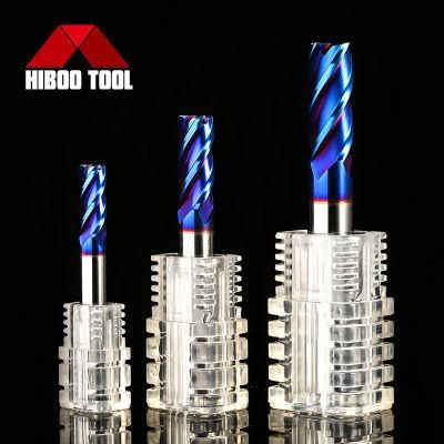 HRC65 Nano Carbide Coated Flat End Mills for Metal for Hardness Material