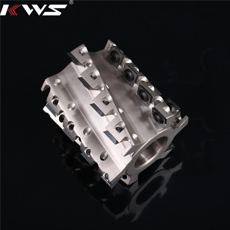 Kws Helical Plan Spiral Cutter Head for Cutting High Performance Throw-Away Type Woodworking Spiral Cutter Head