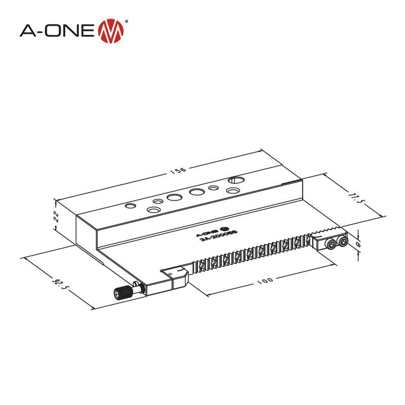 a-One Stainless Steel Flat Vise 8mm for Wire-Cut EDM 3A-200055