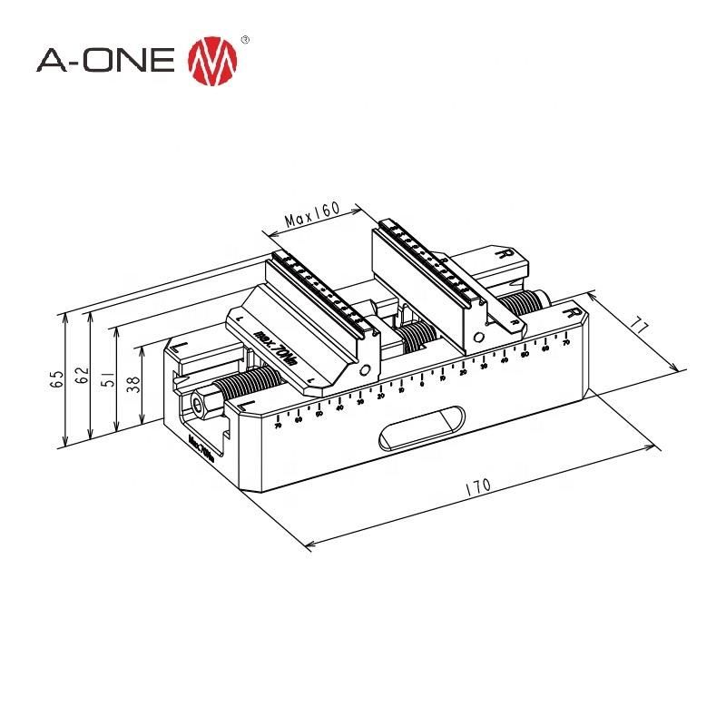 a-One Clamp Work Holding 5 Axis CNC Self Centering Vise