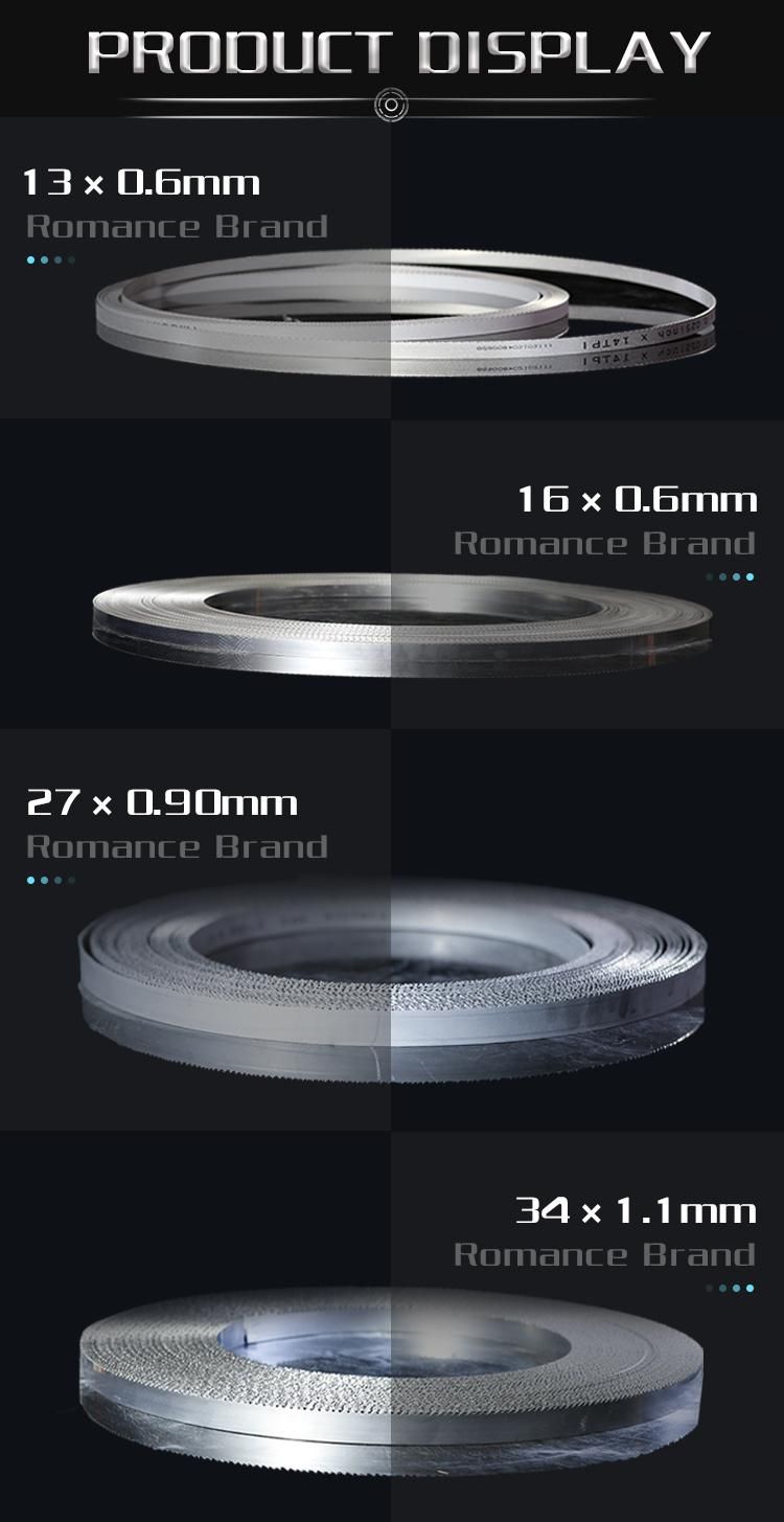 Romance Bimetal Bandsaw Blade for Die Steel Aluminum Steel Band Saw Machine