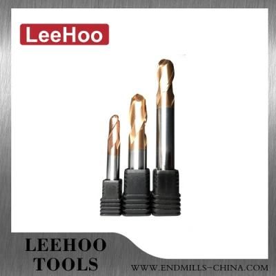 Short Cutting Edge 2 Flutes Solid Carbide Ball Nose Cutting Tool
