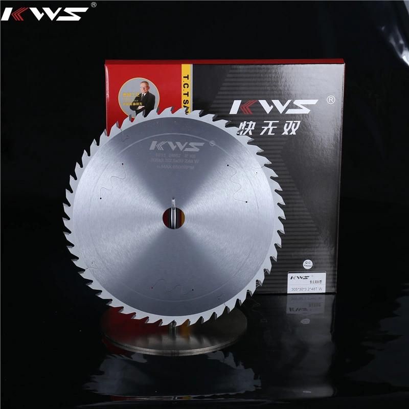 Kws Carbide Tipped Single Blade Ripping Saw Blade for Ripping on Table Rip Saw Woodworking Machinery Parts 305 mm Bore 30 mm 48t