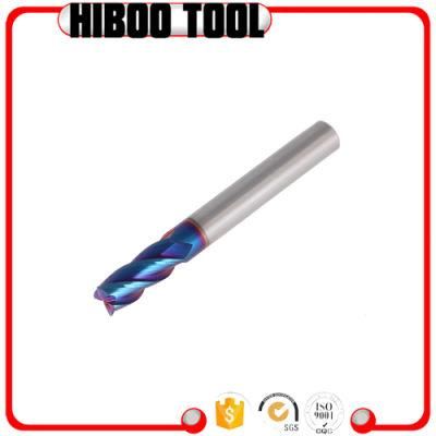 65HRC Blue Nano Coating Super Performance Carbide Milling Cutters