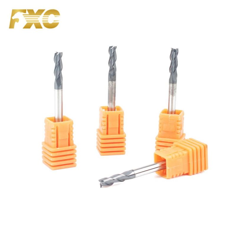 3 Flutes Tungsten Carbide HRC45 End Mill Cutter for Cutting Steel