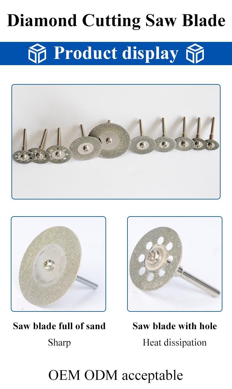 2.35mm/3mm Shank Diameter Diamond Mini Cutting Discs Diamond Grinding Wheel Rotary Circular Saw Blade
