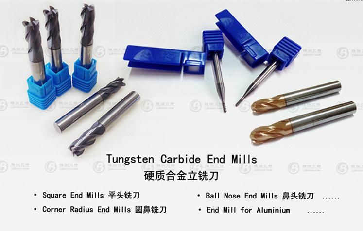 High Efficient Carbide End Mills Ball Mill Square Mill Radius Mill