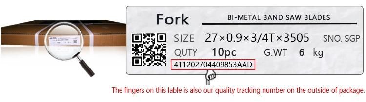 Fork Brand Bimetal Bandsaw Blade for Cutting Stainless Steel Factory Price