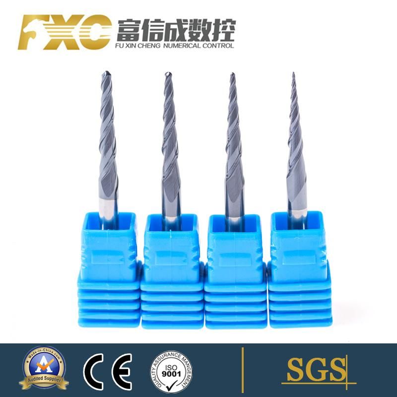 Solid Carbide 2 Flute Taper Ball Nose Milling Cutter for Steel