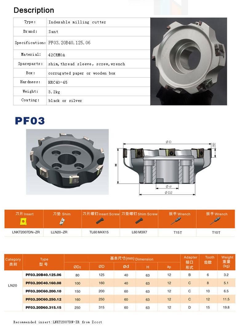 Indexable Face Milling Tool for CNC Lathe Machining Center
