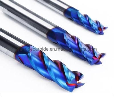 HRC55 Carbide 4 Flutes Long Shank Square End Mills for Cutting Tools