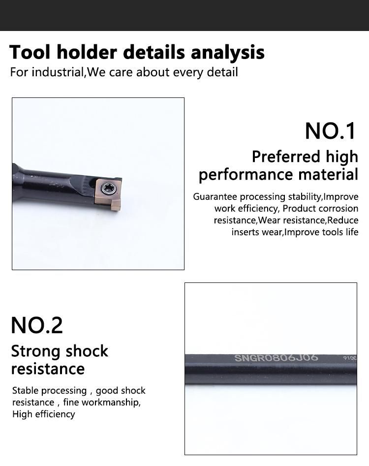 S08h-Sngr06 CNC Internal Grooving Lathe Tool Holder Sngr Micro Hole Indexable Toolholder for 6gr 7gr 8gr 9gr Insert