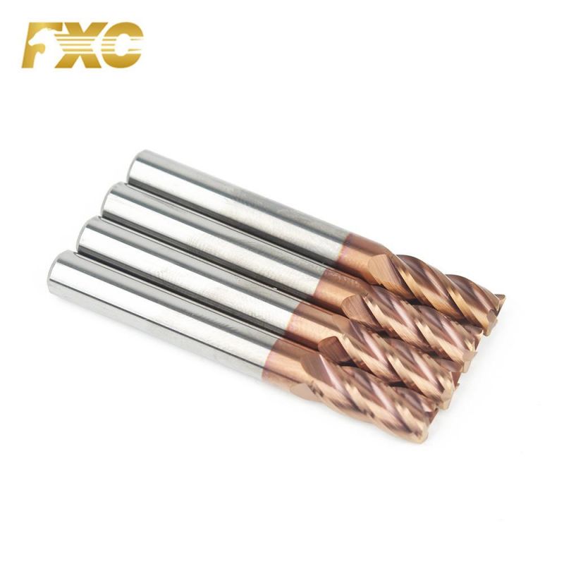 Solid Carbide 4 Flutes Corner Radius End Mills for Plastic and Acrylic