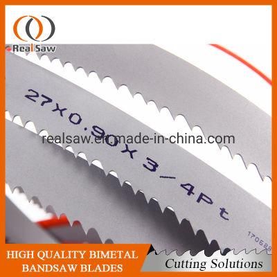 M42 Grade 3505*27*0.9 Bimetal Bandsaw Blades for Cutting Metal