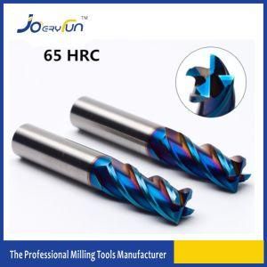 HRC 65 Tungsten Carbide 4 Flutes End Mill