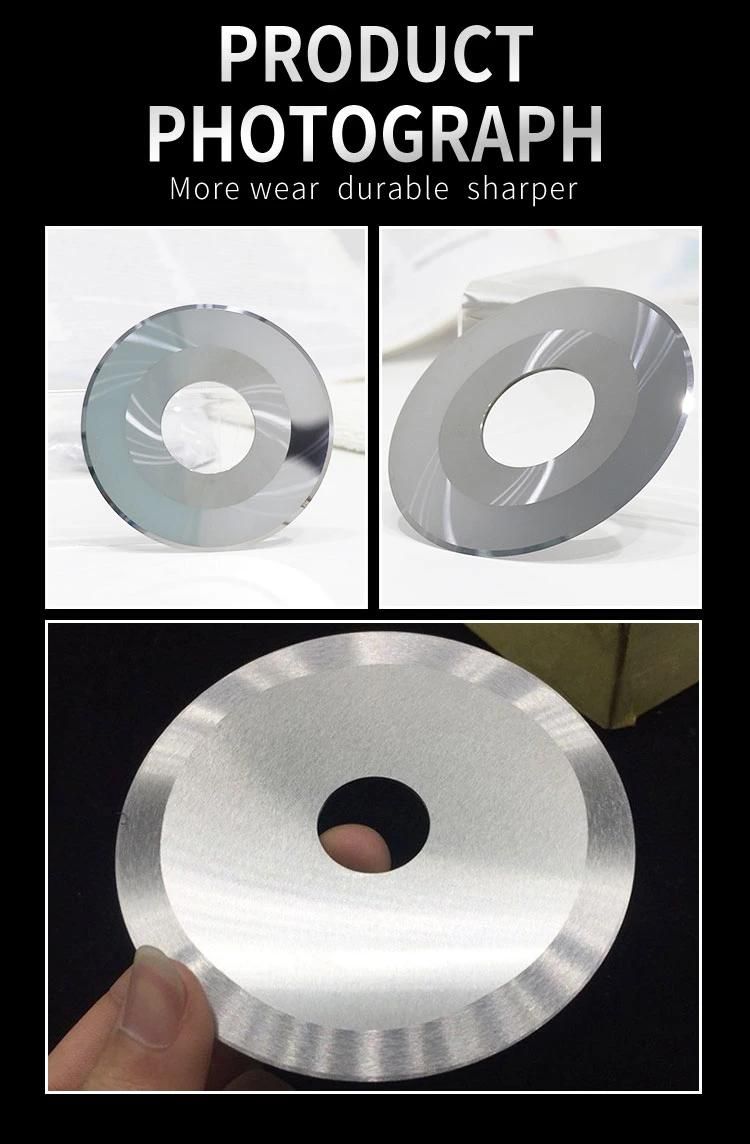Njwg Circular Blade Carbide Round Cutter Blade Rubber Cutting Round Blade for Slicer Machine
