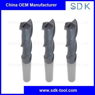 HRC45 with Coating High Speed Factory Carbide 2f Square Flat End Mill Milling Tools for CNC Use