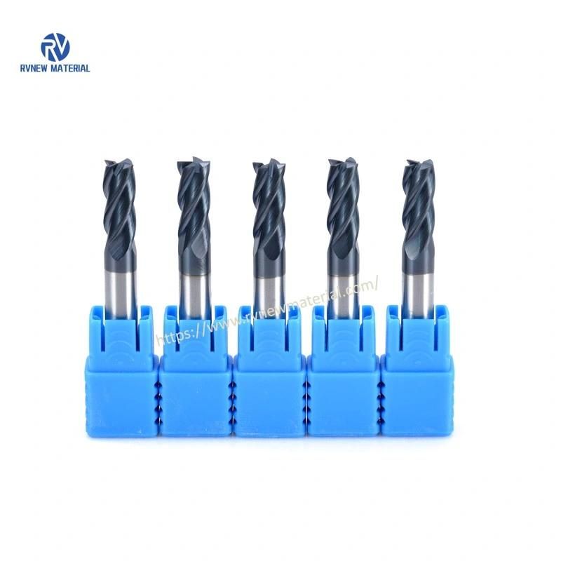 Solid Carbide 4 Flutes Milling Cutters for Steel HRC55 Tools