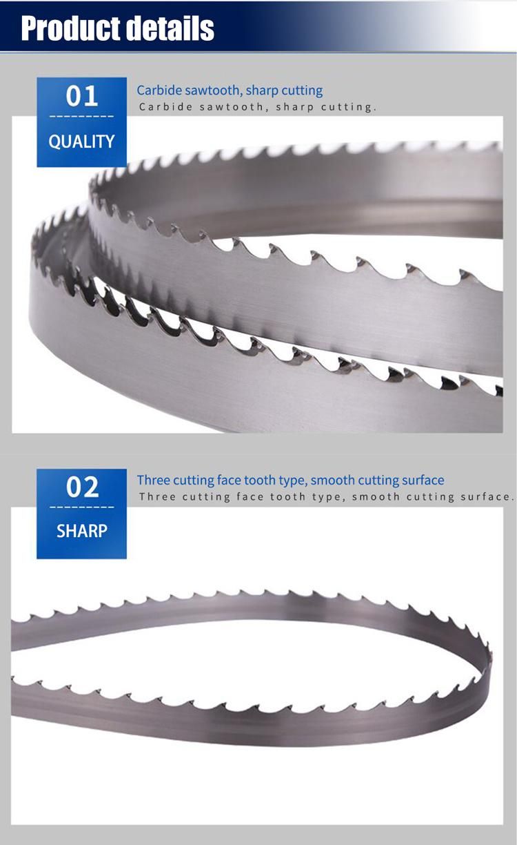 Pilihu Carbide Cutting Wood Bimetal Band Saw Blade Steel Cutting Tungsten Tipped Reciprocating Cut Tip Bandsaw