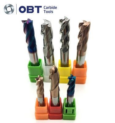 Obt Factory with Good Quality 5% Discount Solid Carbide 4 Flute Square End Mill HRC45/55/65 Router Bits for Steel