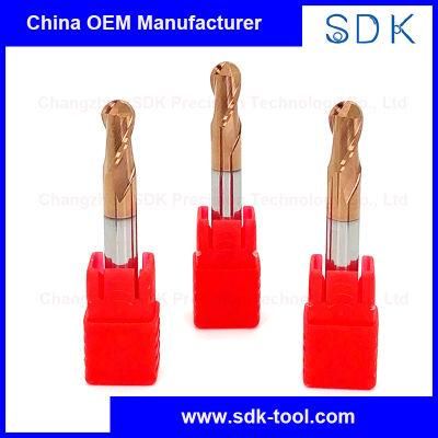 Tungsten Carbide Two Flute Ball End Mills for Stainless Steel