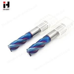 Ihardt CNC Carbide End Mills Tools with Blue Nano Coating for Inconel