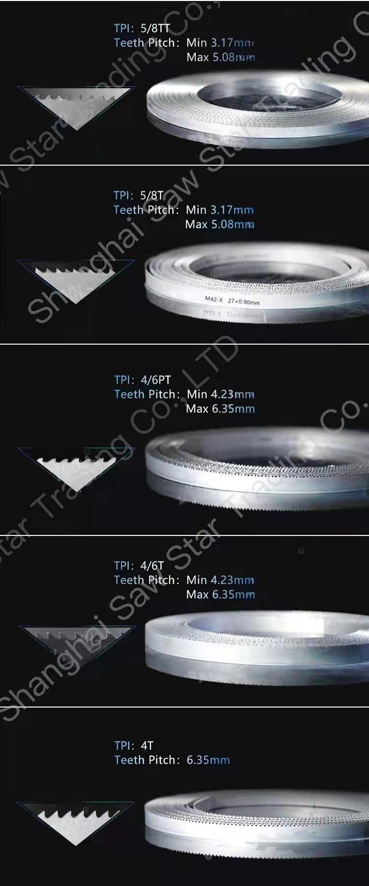 34*1.1*3900*2/3 Bimetal Band Saw Blade with The Best Cutting Effect