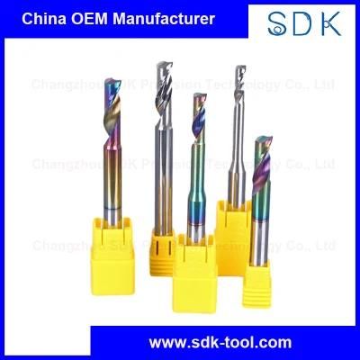 Dlc Coating Lifetime 2-3 Times Solid Carbide End Mills Single Flute for Aluminium Door and Window