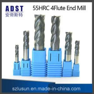 High Quality 55HRC 4flute Tungsten Steel End Mill Cutter