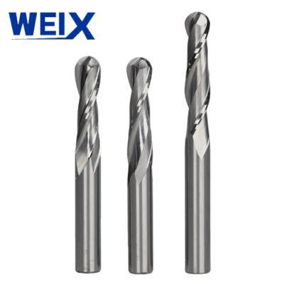 Weix Manufacture Solid Carbide Ball Nose Spiral Milling Cutter Endmill